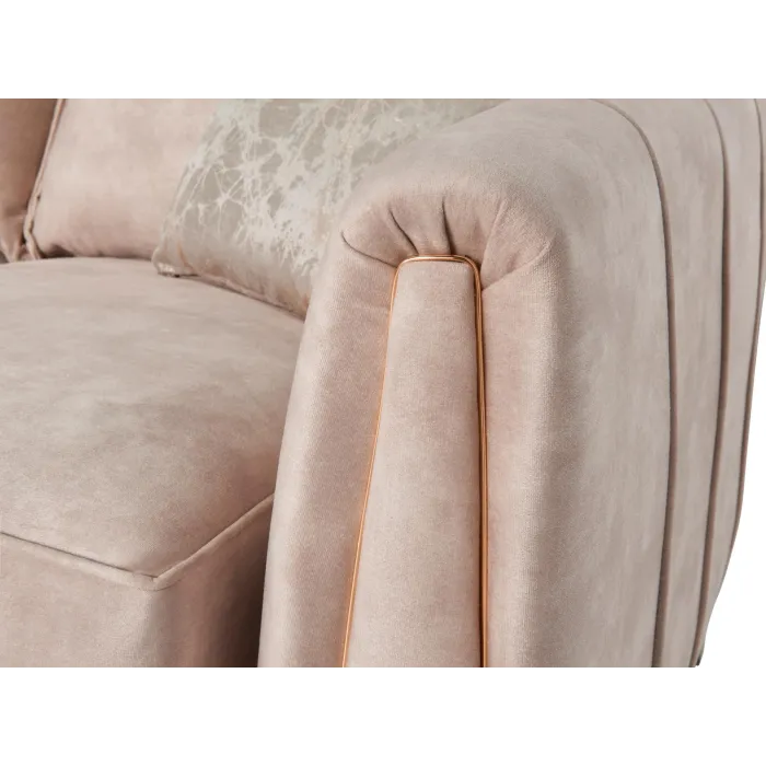 Pembrooke 2 Seater Fixed Sofa - Sand Fab | Murphy Furniture