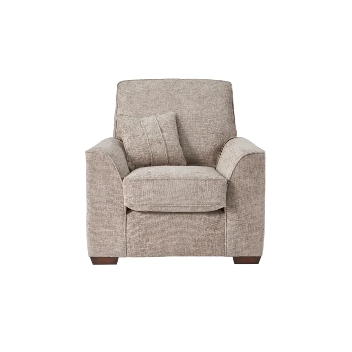 Rialto Fixed Armchair - Stone Fabric | Murphy Furniture