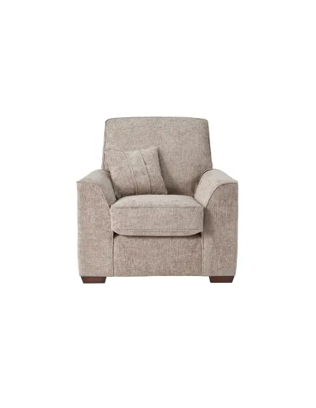 Rialto Fixed Armchair - Stone Fabric | Murphy Furniture