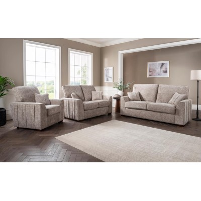 Rialto Fixed Armchair - Stone Fabric | Murphy Furniture