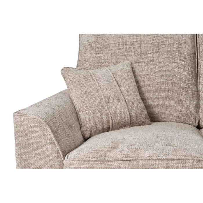 Rialto 2 Seater Fixed Sofa - Stone Fabric | Murphy Furniture