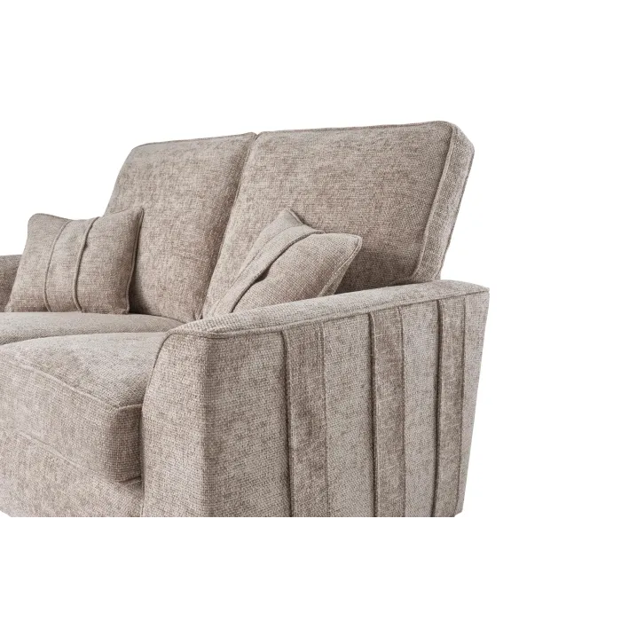 Rialto 2 Seater Fixed Sofa - Stone Fabric | Murphy Furniture