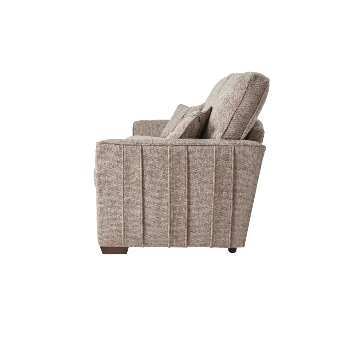 Rialto 3 Seater Fixed Sofa - Stone Fabric | Murphy Furniture