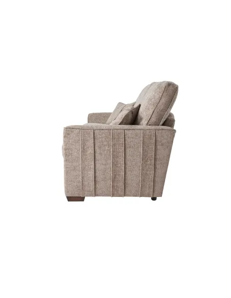 Rialto 3 Seater Fixed Sofa - Stone Fabric | Murphy Furniture