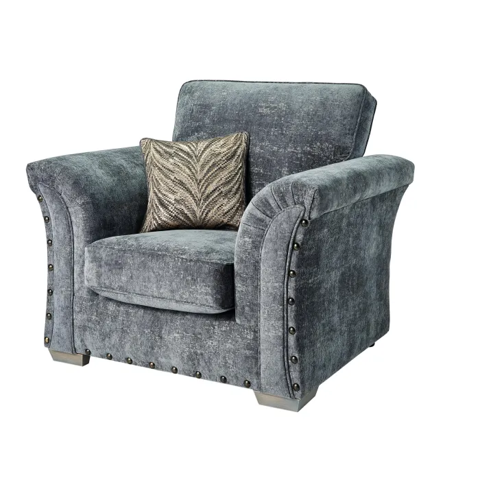 Quincy Fixed Armchair - Meridian Coal Fa | Murphy Furniture