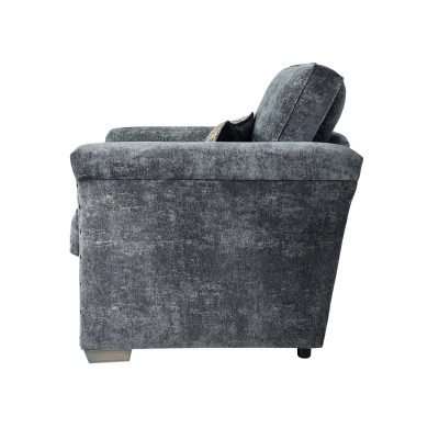 Quincy Fixed Armchair - Meridian Coal Fa | Murphy Furniture