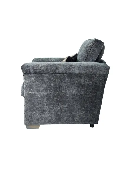 Quincy Fixed Armchair - Meridian Coal Fa | Murphy Furniture