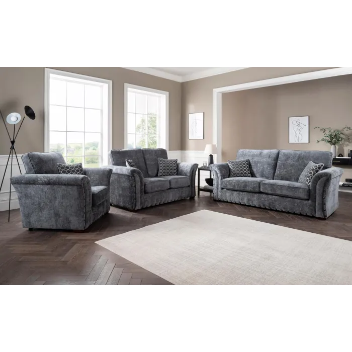Quincy Fixed Armchair - Meridian Coal Fa | Murphy Furniture