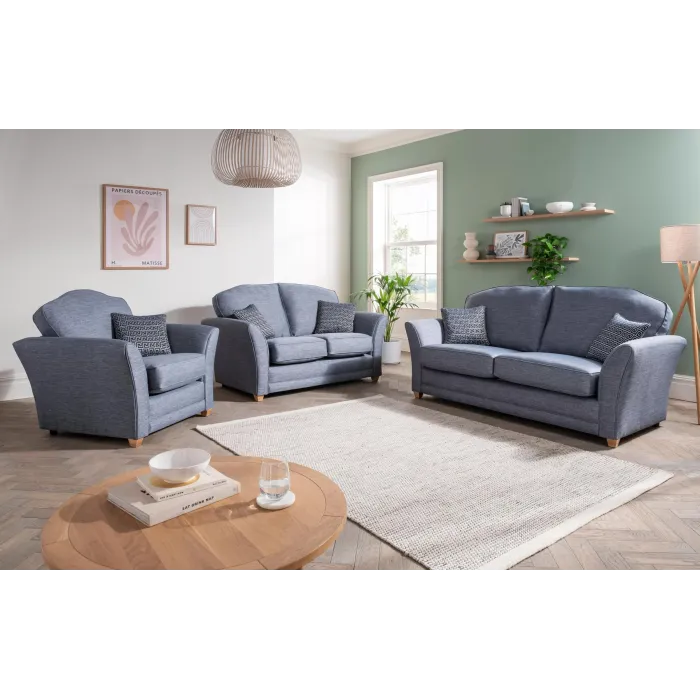 Tolado Fixed Armchair - London Denim | Murphy Furniture