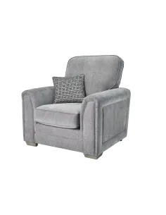 Oakland Fixed Armchair - Ascot Shark Fab | Murphy Furniture