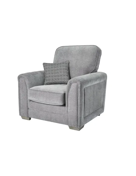 Oakland Fixed Armchair - Ascot Shark Fab | Murphy Furniture