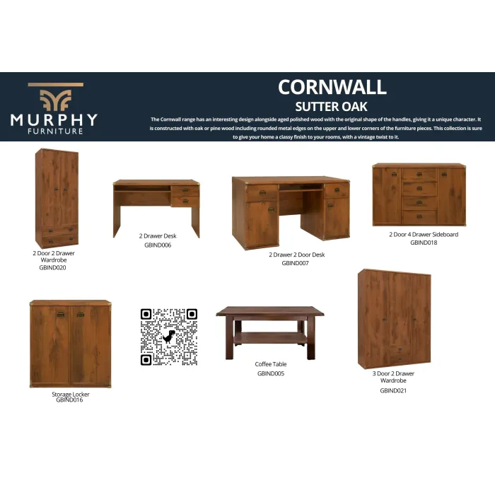 Cornwall Coffee Table with Shelf - Shutt | Murphy Furniture