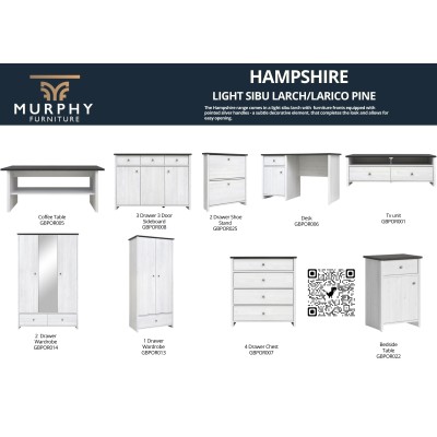 Hampshire 4 Drawer Chest - Larico Pine | Murphy Furniture
