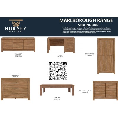 Marlborough 3 Drawer Chest - Stirling Oak | Murphy Furniture