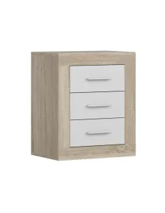 Camille Bedside Locker - Sonoma Oak/White | Murphy Furniture 2