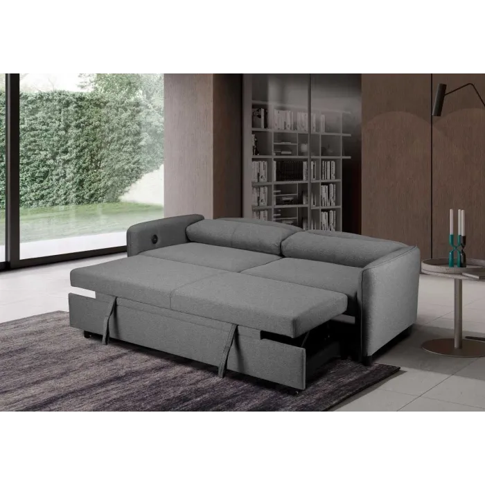 Sheila Light Grey Sofabed - Pepper | Murphy Furniture