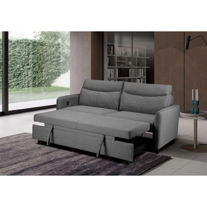 Sheila Light Grey Sofabed - Pepper | Murphy Furniture