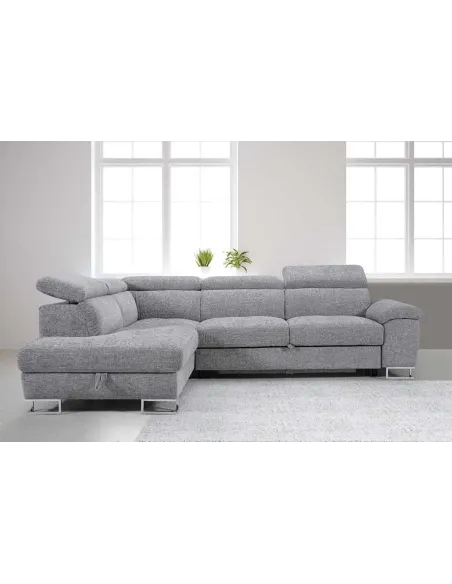 Roma LHF Corner Sofa - Grey | Murphy Furniture