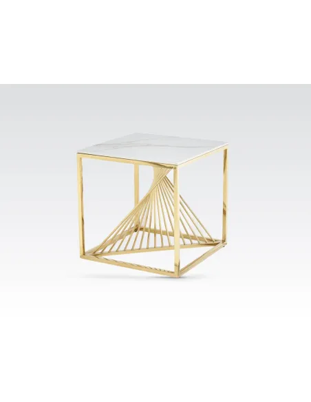 Calabria End Table - Sintered Stone and | Murphy Furniture