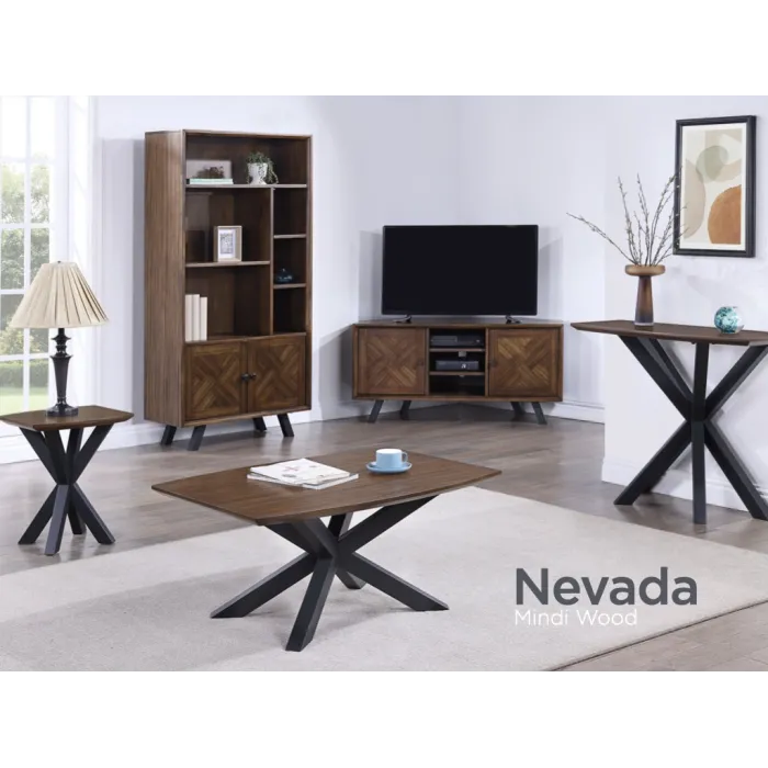 Nevada Curved Coffee Table - Mindi Wood | Murphy Furniture
