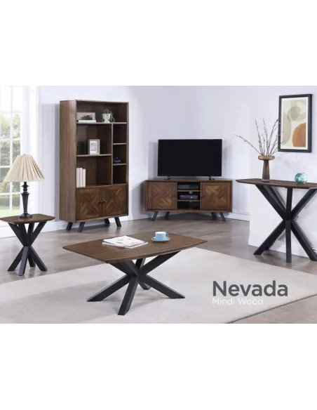 Nevada Curved Coffee Table - Mindi Wood | Murphy Furniture