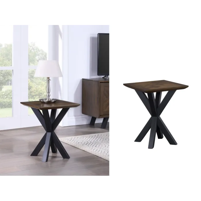 Nevada Square Lamp Table with Parquet To | Murphy Furniture