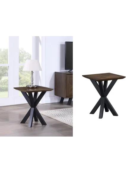 Nevada Square Lamp Table with Parquet To | Murphy Furniture