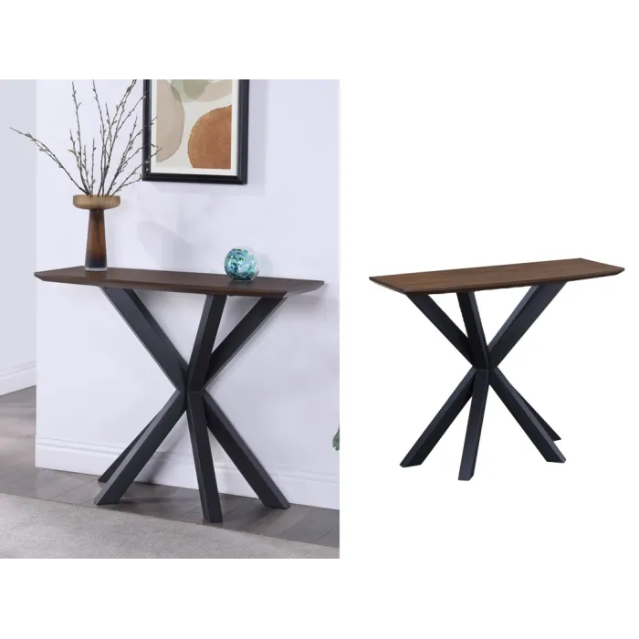 Nevada Curved Console Table - Mindi Wood | Murphy Furniture