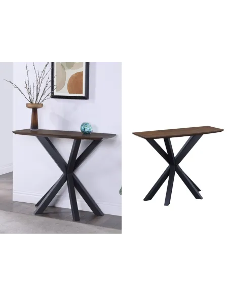 Nevada Curved Console Table - Mindi Wood | Murphy Furniture