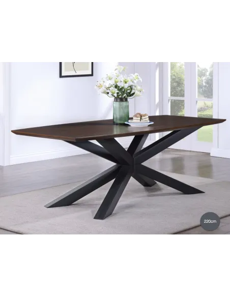Nevada 220cm Dining Table - Mindi Wood | Murphy Furniture