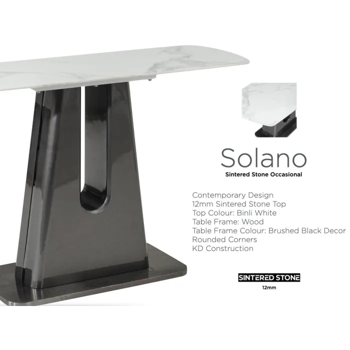 Solano Console Table - Sintered Stone | Murphy Furniture