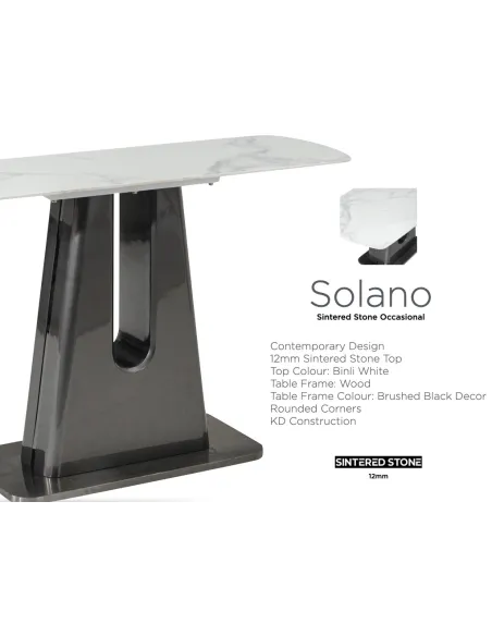 Solano Console Table - Sintered Stone | Murphy Furniture