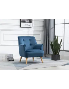 Tara Accent Chair - Navy Velvet | Murphy Furniture