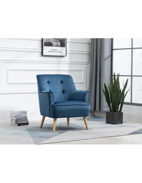 Tara Accent Chair - Navy Velvet | Murphy Furniture