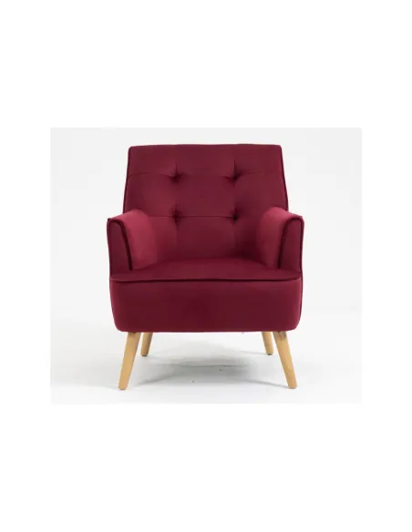 Tara Accent Chair - Dark Crimson Velvet | Murphy Furniture