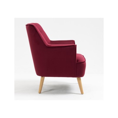 Tara Accent Chair - Dark Crimson Velvet | Murphy Furniture