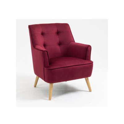 Tara Accent Chair - Dark Crimson Velvet | Murphy Furniture