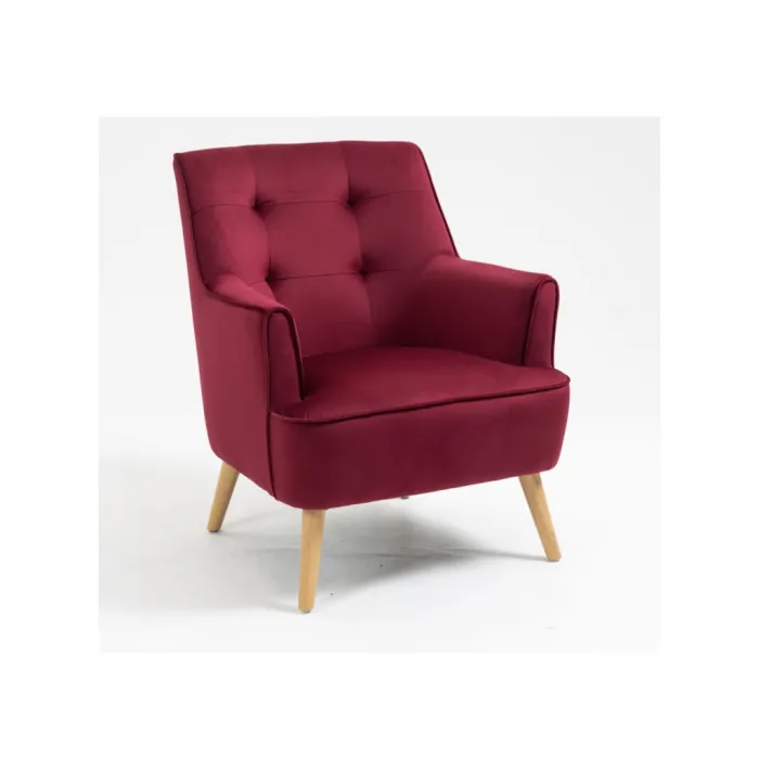 Tara Accent Chair - Dark Crimson Velvet | Murphy Furniture
