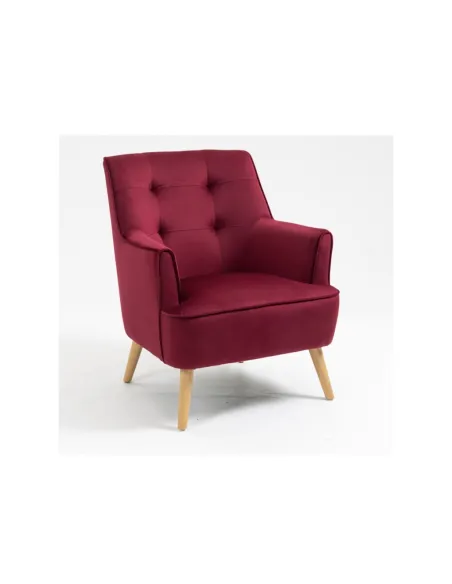 Tara Accent Chair - Dark Crimson Velvet | Murphy Furniture