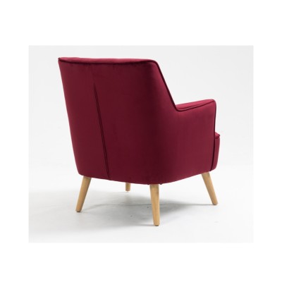 Tara Accent Chair - Dark Crimson Velvet | Murphy Furniture