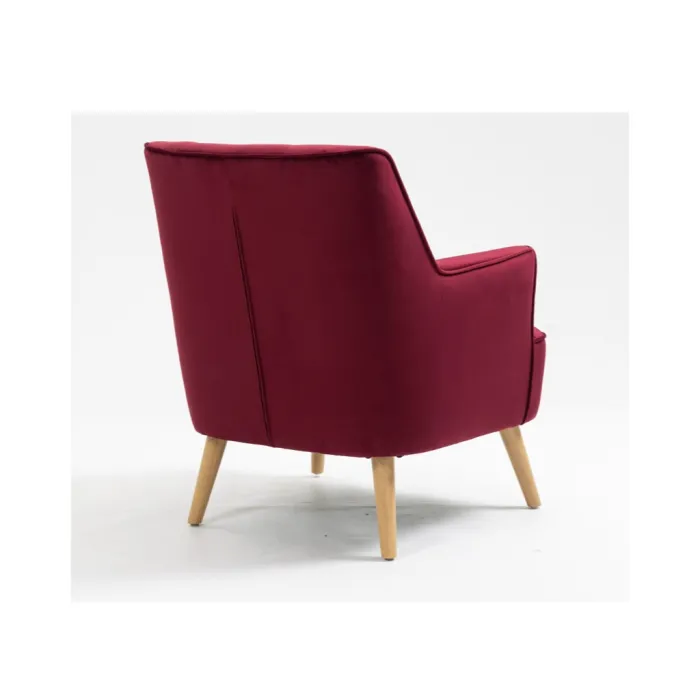 Tara Accent Chair - Dark Crimson Velvet | Murphy Furniture
