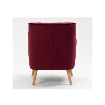 Tara Accent Chair - Dark Crimson Velvet | Murphy Furniture