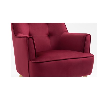 Tara Accent Chair - Dark Crimson Velvet | Murphy Furniture