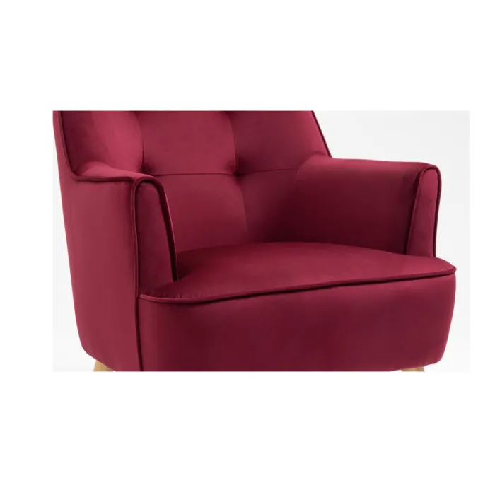 Tara Accent Chair - Dark Crimson Velvet | Murphy Furniture