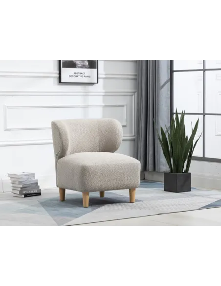 Josie Armless Accent Chair - Grey Fabric | Murphy Furniture