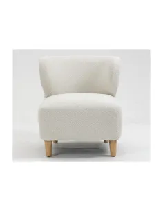 Josie Armless Accent Chair - White Fabric | Murphy Furniture 2