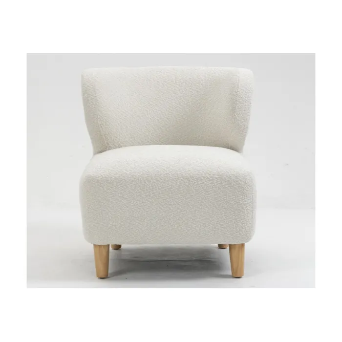 Josie Armless Accent Chair - White Fabric | Murphy Furniture
