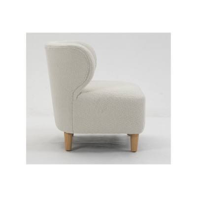 Josie Armless Accent Chair - White Fabric | Murphy Furniture
