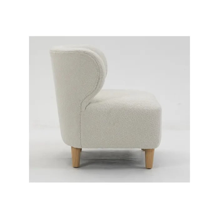 Josie Armless Accent Chair - White Fabric | Murphy Furniture