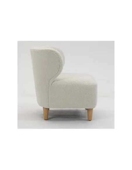 Josie Armless Accent Chair - White Fabric | Murphy Furniture